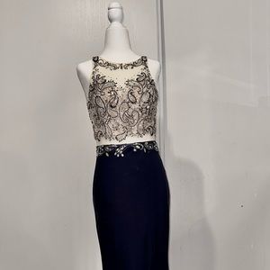 Anny Lee Navy Blue Formal Dress